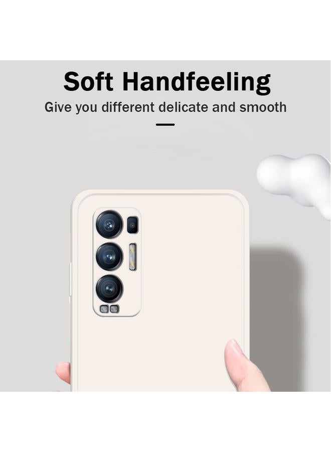 S-TOP Case For OPPO Reno5 Pro+ Solid Color Imitation Liquid Silicone Straight Edge Dropproof Full Coverage Protective Case - Image 3