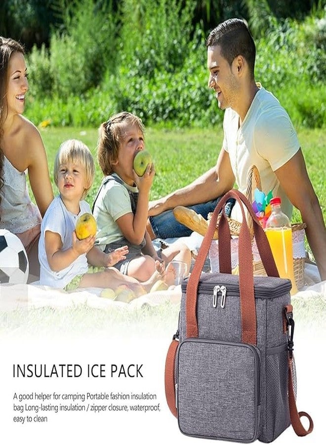 GNOLY Insulated Lunch Bag Lightweight and Reusable Food Cooler Lunch Box Insulation and Large Capacity with Adjustable Shoulder Strap for Men Women Kids (1Pcs) - Image 4