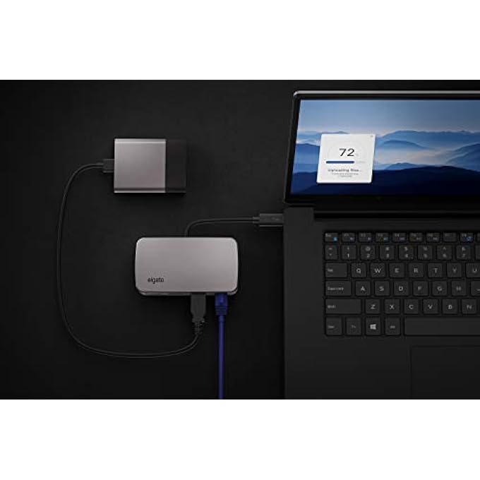 elgato محطة THUNDERBOLT 3 MINI - مع كابل THUNDERBOLT مدمج، 40 جيجابت/ثانية، دعم مزدوج 4K، USB 3.1 جين 1، إيثرنت جيجابت - Image 3