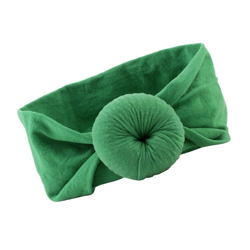 Super Soft Nylon Baby Headbands Elastic Headwraps Round Ball Design For Newborns Boys Girls - Image 1