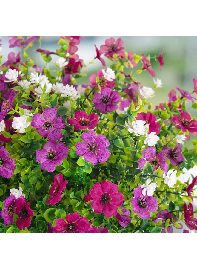 Ammyoo Artificial Flowers for Outdoors Spring Decoration, 12 Bundles Fake Flower Daisy with Realistic Eucalyptus Leaves, Faux Plants for Greenery Boxwood Porch Patio Garden Pot Lawn - Image 3