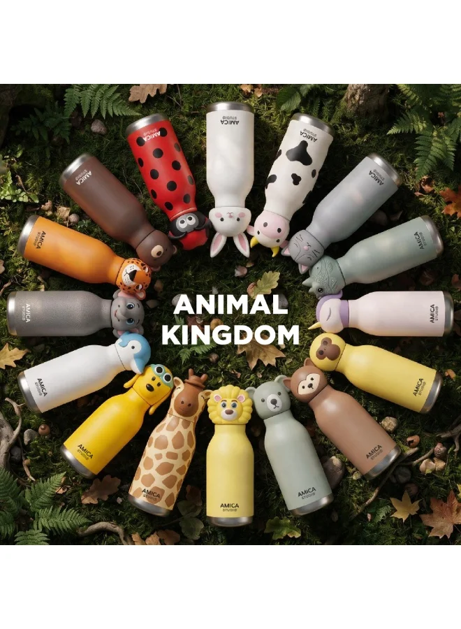 Amica Snowy the Polar Bear Kids Water Bottle 460ml Insulated Stainless Steel Snowy the Polar Bear - AMICA STUDIO  | Best Price UAE