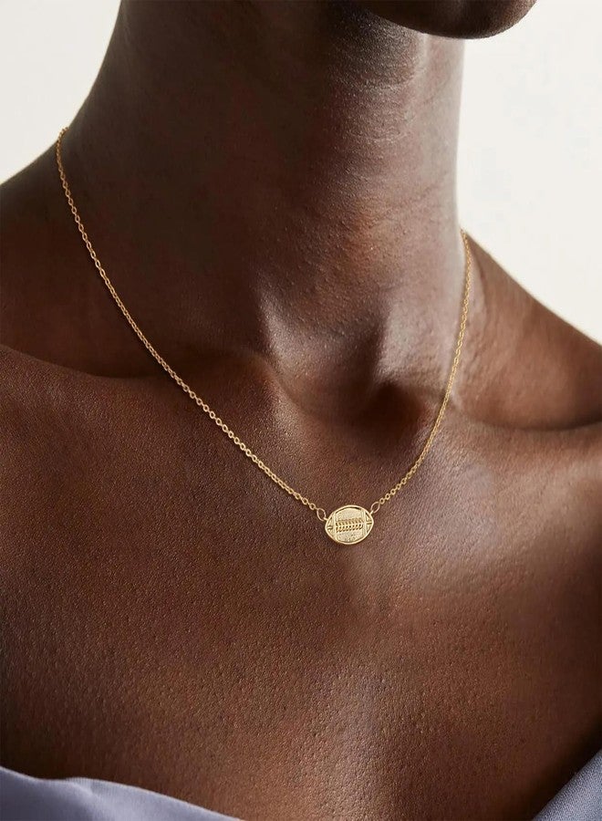 Ascona Dainty Gold Softball/Soccer/Volleyball/Basketball Necklace for WomenTrendy, 14K Gold Plated Charm Necklaces with Heart Cute Sports Accessories Jewelry Gift for Teenage Lovers Friend 16+3 Inches, Brass - Image 5