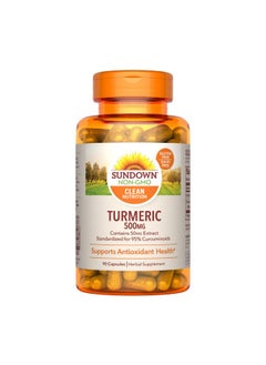 Sundown Turmeric Supplements By Sundown For Antioxidant Health Standardized Turmeric Extract Nongmoˆ Free Of Gluten Dairy Artificial Flavors 500 Mg 90 Capsules  - Image 2