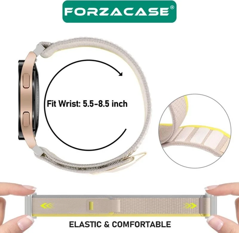 فورزاكاس Huawei Watch GT5 46MM Velcro Mesh Fabric Strap - FC153