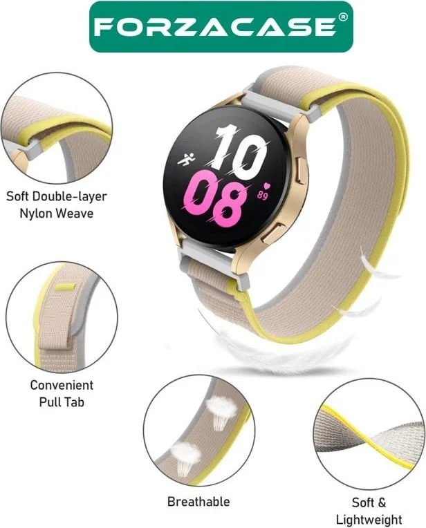 فورزاكاس Huawei Watch GT5 46MM Velcro Mesh Fabric Strap - FC153