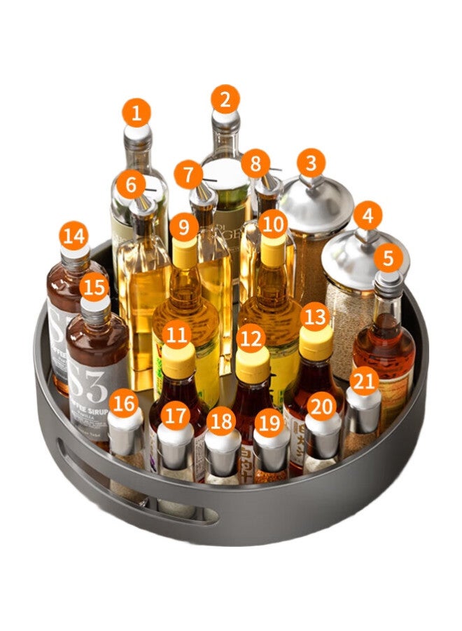 Cobbe Kitchen Storage Rack, Rotating Spice Rack, Countertop Multi-Layer Seasoning Shelf, Oil, Salt, Sauce And Vinegar Bottle Holder, Condiment Rack, Storage Organizer - Image 3