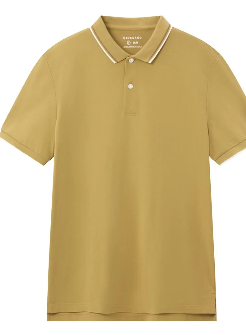 GIORDANO Men's Slim Fit Pique Polo: Elevated Comfort, Modern Style