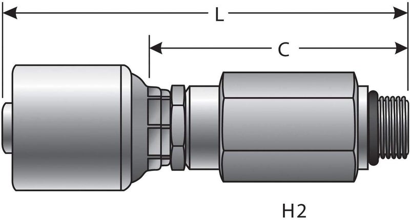 Gates G25121-0406 Hydraulic Coupling - Image 3