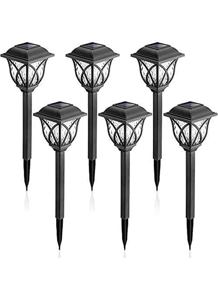 Bluejw 6 Pieces Solar Pathway Lights Outdoor LED Decorative Solar Garden Lights Waterproof Outdoor Lights For Landscapes Gardens Pathways Walkways And Driveways - Image 2