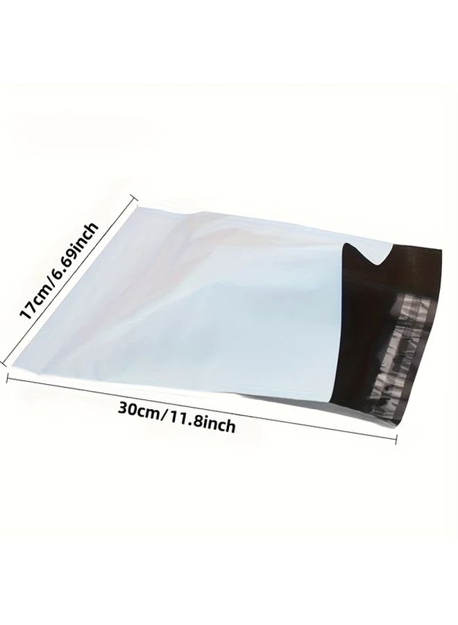 100pcs White Self Seal Plastic Courier Bags 5.91x11.42 Inch Mailing Envelopes Storage Pouch - Image 2