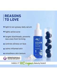 Plum 2% Salicylic Acid Face Serum Fights Active Acne Regulates Sebum Controls Oil Calms & Soothes Inflammation Lightweight & Quickabsorbing 100% Vegan 30 Ml  - Image 2
