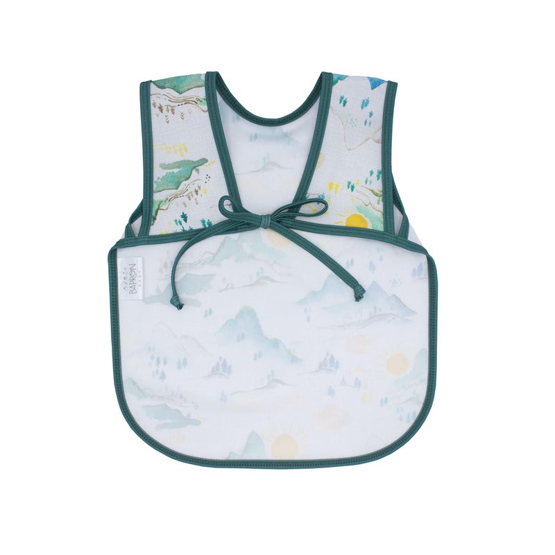 BapronBaby Mountain Mist Bapron - No Neck Tie Safer Bib for Baby & Toddler - Soft Waterproof Stain Resistant - Machine Washable - Sz Baby/Toddler 6m-3T - Image 3