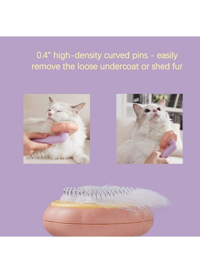 JCOLUSHI فرشاة العناية بالقطط من JCOLUSHI، فرشاة للكلاب لتساقط الشعر، فرشاة دبابيس الحيوانات الأليفة للشعر الطويل والقصير، فرشاة ذاتية التنظيف تزيل بلطف الطبقة السفلية السائبة للقطط والكلاب، برتقالية ووردية - Image 5