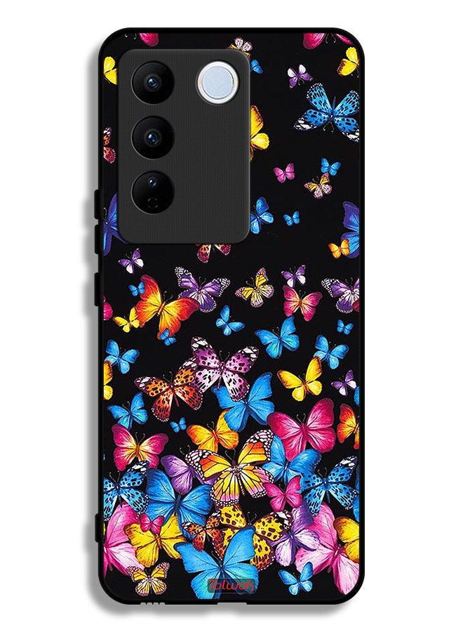 Tolwak Vivo V27e Protective Case Cover Colorful Butterflies - Image 1