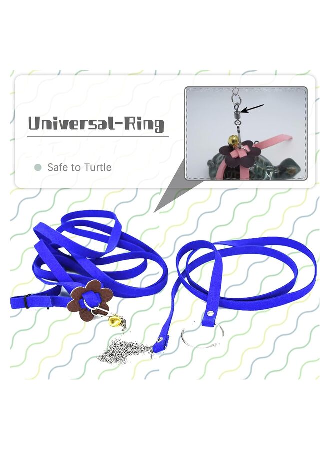 مقود سلحفاة للحيوانات الأليفة الصغيرة ومقود سلحفاة للحيوانات الأليفة وحبل للمشي لمستلزمات السلاحف وحبل تحكم قابل للتعديل للتدريب على المشي في الهواء الطلق باللون الأصفر (اللون: أصفر) - Image 2