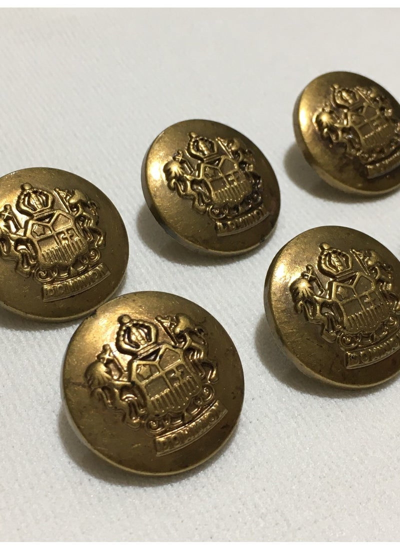 Karan Tuhafiye Karan Haberdashery Coat Trench Coat Button Metallized (Plastic) Set of 6  - Image 1
