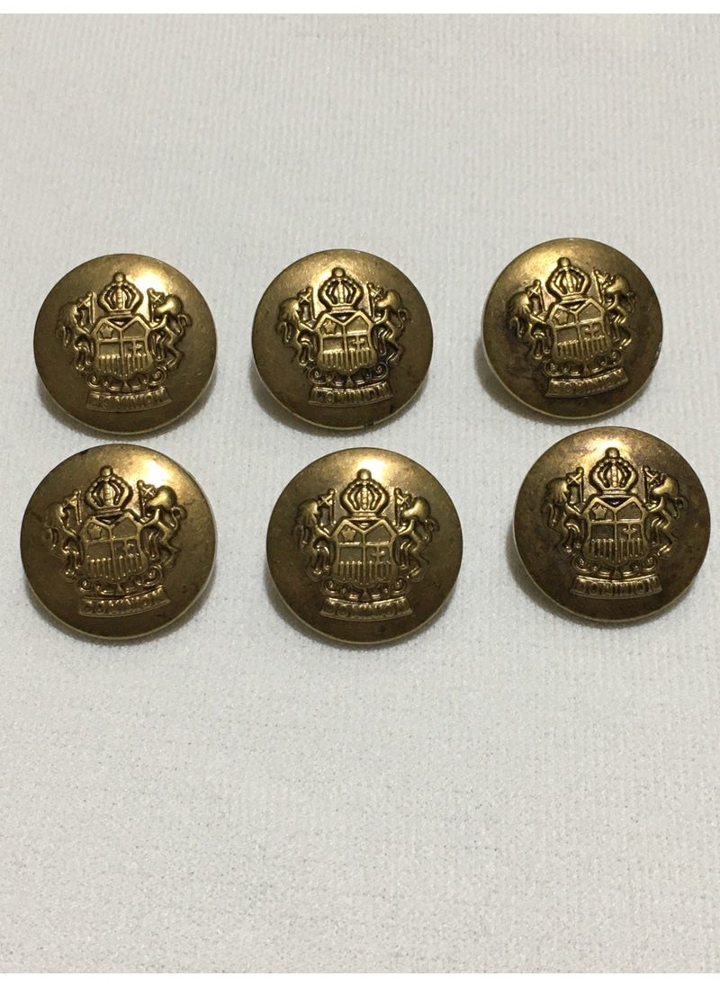 Karan Tuhafiye Karan Haberdashery Coat Trench Coat Button Metallized (Plastic) Set of 6  - Image 2