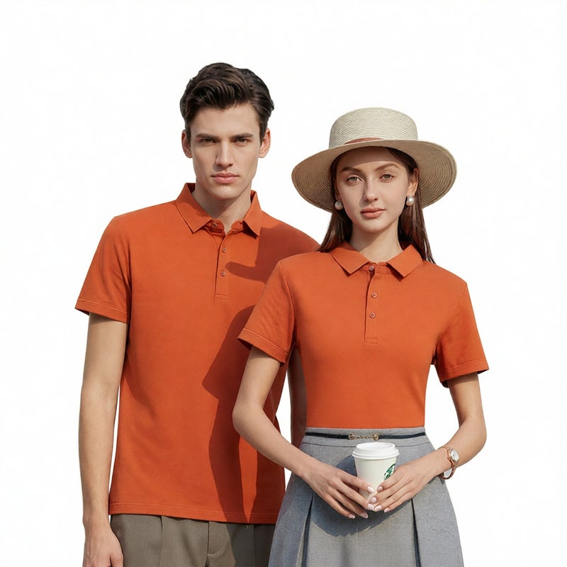 210g 40s Short Sleeve Polo Shirt with Collar Workwear Basic Style