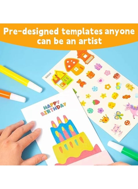 Kit De Peinture à Gratter Arc-en-ciel – 20 Cartes, 13 Stylos, Grattoir Et Stickers, Pour Enfants Dès 6 Ans, Activité Créative Et éducative