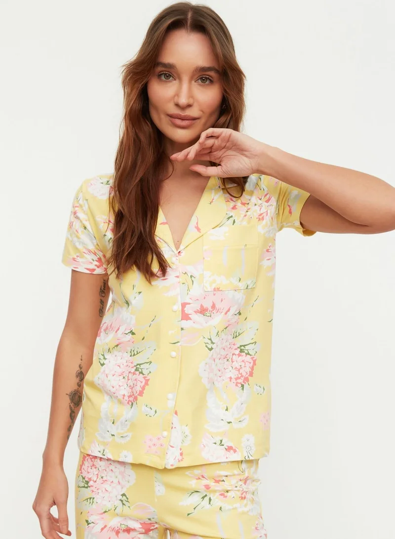 trendyol Floral Print Pyjama Set