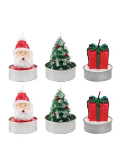 Generic 6pcs Mini Candle Head Design Small Antique Candles Christmas Tree Candle Gift Box Suitable for Dining Table Living Room Decor  - Image 1