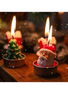 Generic 6pcs Mini Candle Head Design Small Antique Candles Christmas Tree Candle Gift Box Suitable for Dining Table Living Room Decor  - Image 2