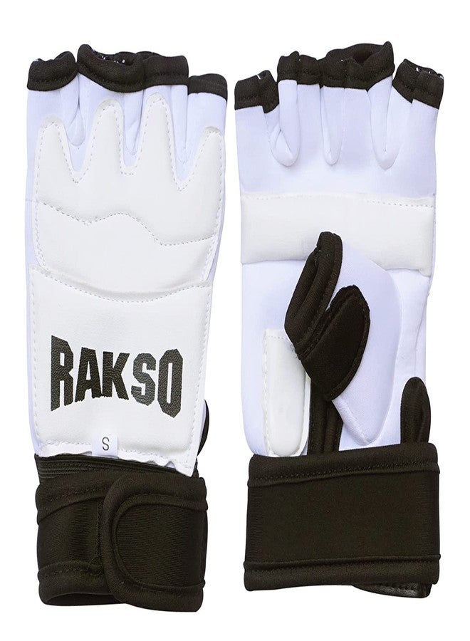 RAKSO Glove for Taekwondo/Karate/Boxing/MMA Double wrap Hand Protector for Competition Fighting Glove Guard Boxing (L) - Image 1