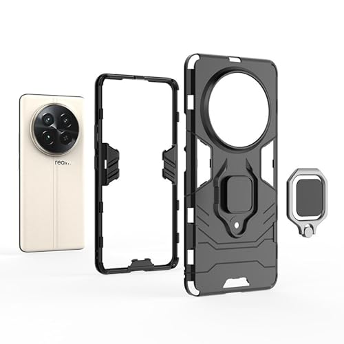 SPAZY CASE® Realme 12x 5G Back Cover | Dual Layer Armor Defender Full Body Protective + PC Hybrid Kickstand Back Case for Realme 12x 5G - Image 2