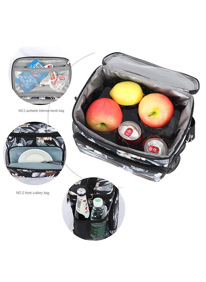 Bluejw 10L Portable Lunch Box Bag Student Insulation Bag Portable Lunch Lunch Bag EVA Leak-proof Water Belt Meal Bag Ice Bag - Image 3