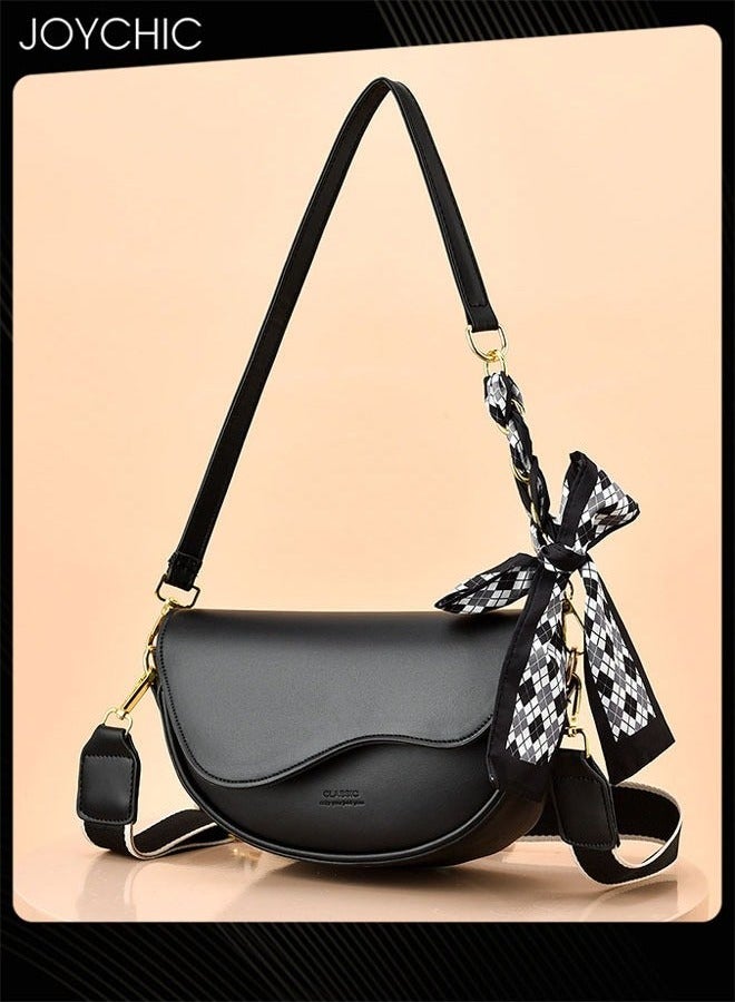 Joychic حقيبة كتف نسائية جلدية مقاومة للماء ومقاومة للاهتراء بتصميم رجعي، حقيبة متعددة الاستخدامات خفيفة الوزن مع أحزمة قابلة للتعديل - Image 1