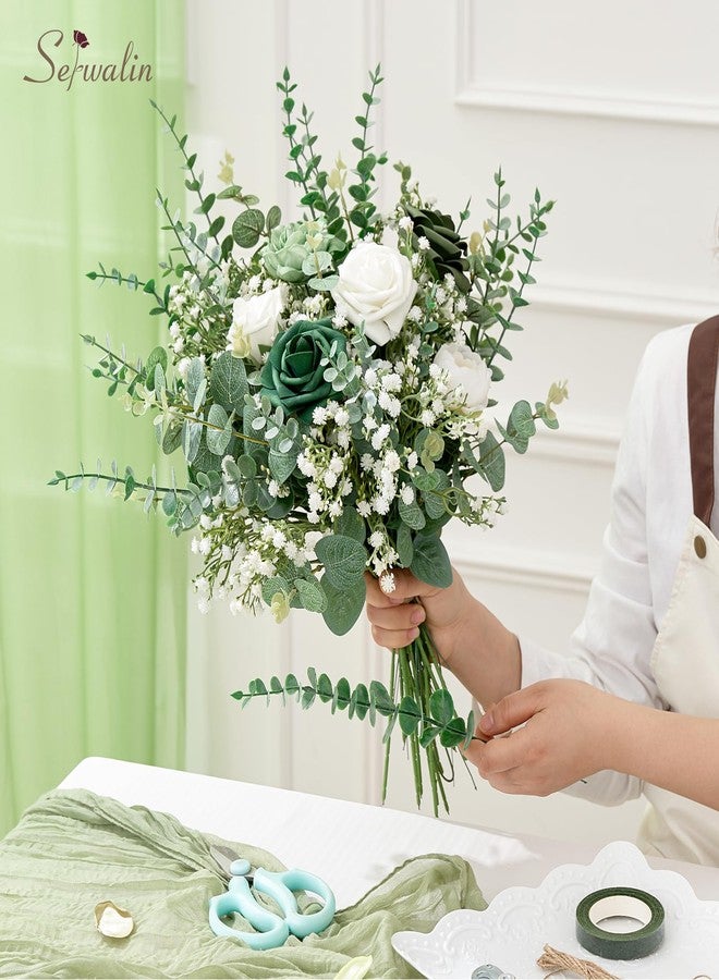 Serwalin 50 Pcs Mixed Artificial Eucalyptus Stems - Image 4