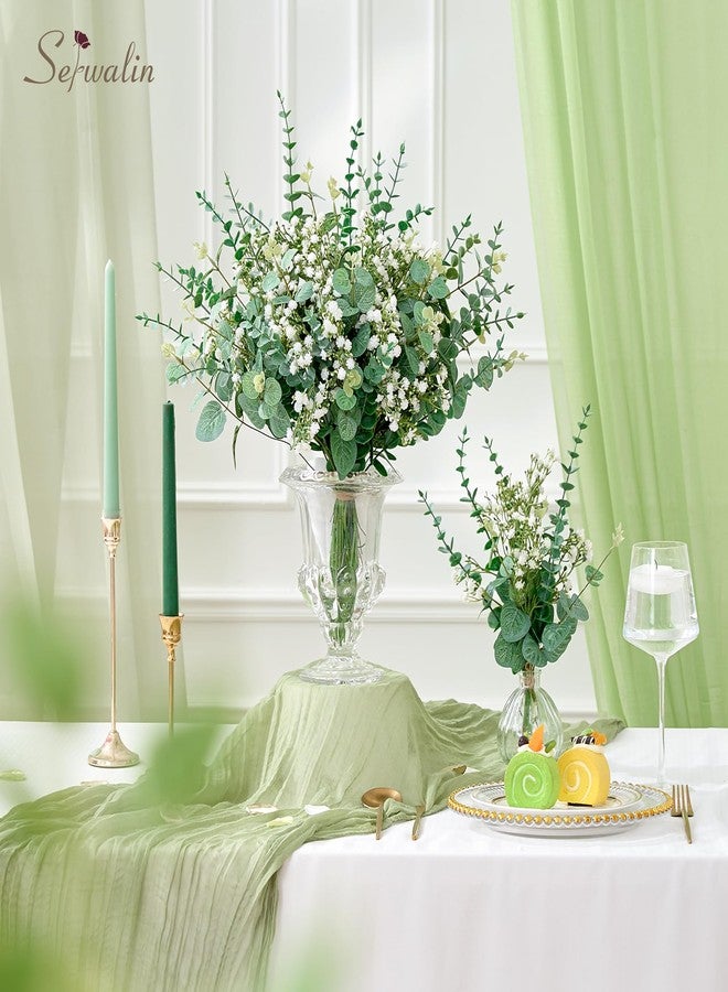 Serwalin 50 Pcs Mixed Artificial Eucalyptus Stems - Image 2