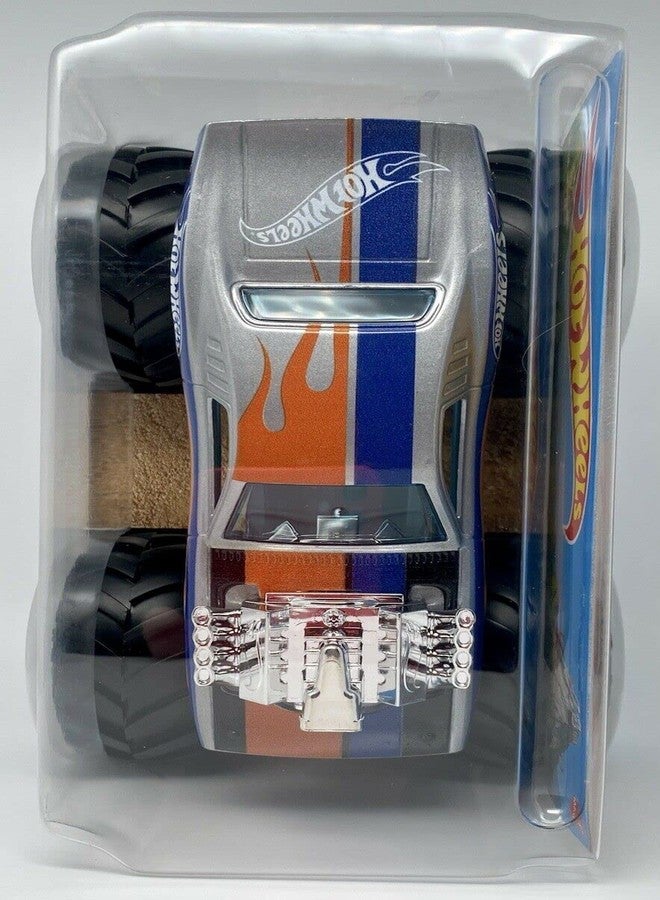 Diecast سيارة دياكاست هوت ويلز 2022 شاحنات الوحوش رودجر دودجر بحجم كبير، مقياس 1:24 - Image 3