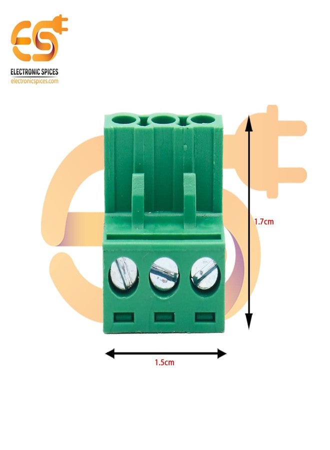 Electronicspices Electronic Spices 2EDGK-5.08-3p 3 Hole 5.08mm Pitch Pluggable Female Terminal Block Connector Pack of 20pcs - Image 4