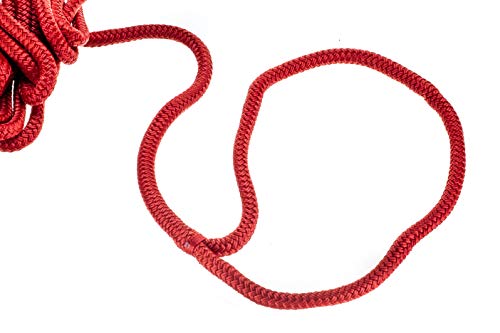 Seachoice Double-Braid Nylon Dock Line w/Eye Splice, Pre-Shrunk, Heat Stabilized, 1/2 in. X 15 Ft., Red - Image 3