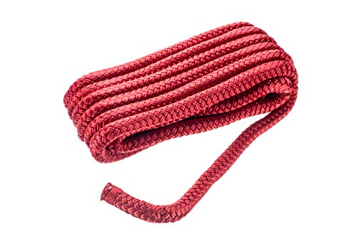 Seachoice Double-Braid Nylon Dock Line w/Eye Splice, Pre-Shrunk, Heat Stabilized, 1/2 in. X 15 Ft., Red - Image 5