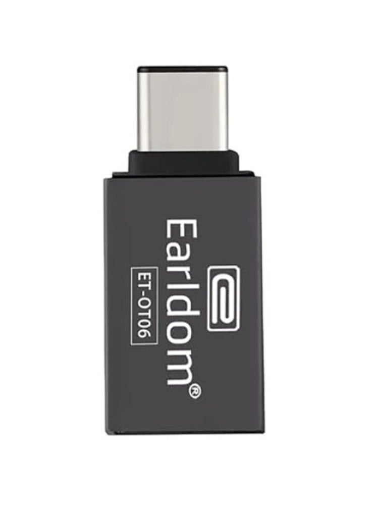 OTG Adapter Model (ET-OT06) Type C Male To USB Female - Black