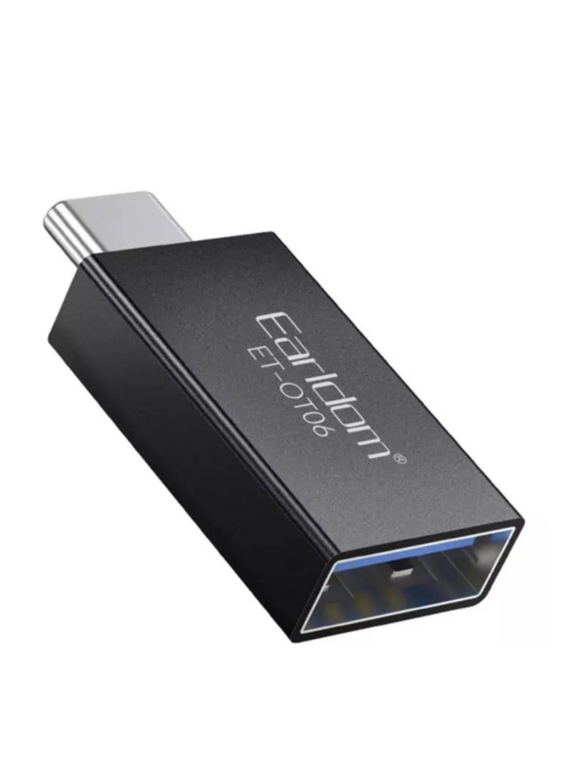 OTG Adapter Model (ET-OT06) Type C Male To USB Female - Black