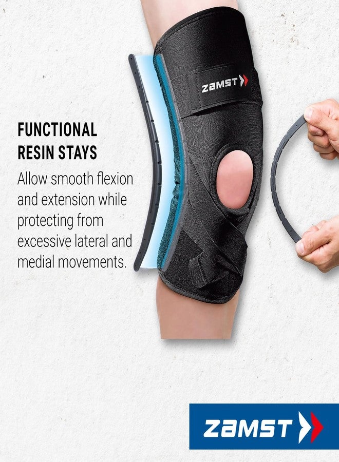Zamst ZK-Protect Sports Knee Brace With Flexible Resin Stays Protecting the Knee Ligaments For Sprains of the ACL, MCL, LCL-for Basketball, Volleyball, Football, Soccer,Skiing (Large) - Image 3