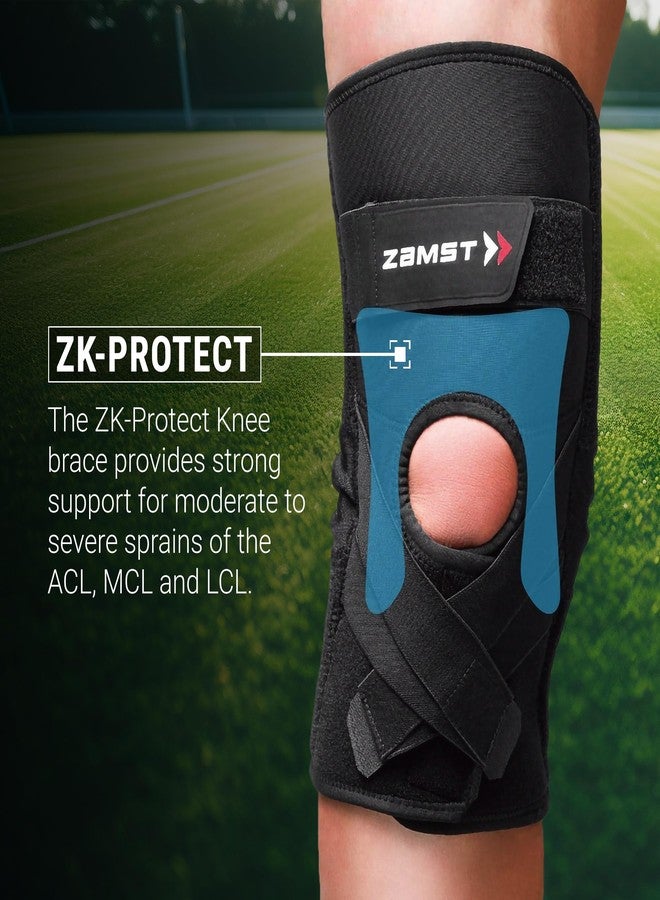 Zamst ZK-Protect Sports Knee Brace With Flexible Resin Stays Protecting the Knee Ligaments For Sprains of the ACL, MCL, LCL-for Basketball, Volleyball, Football, Soccer,Skiing (Large) - Image 2