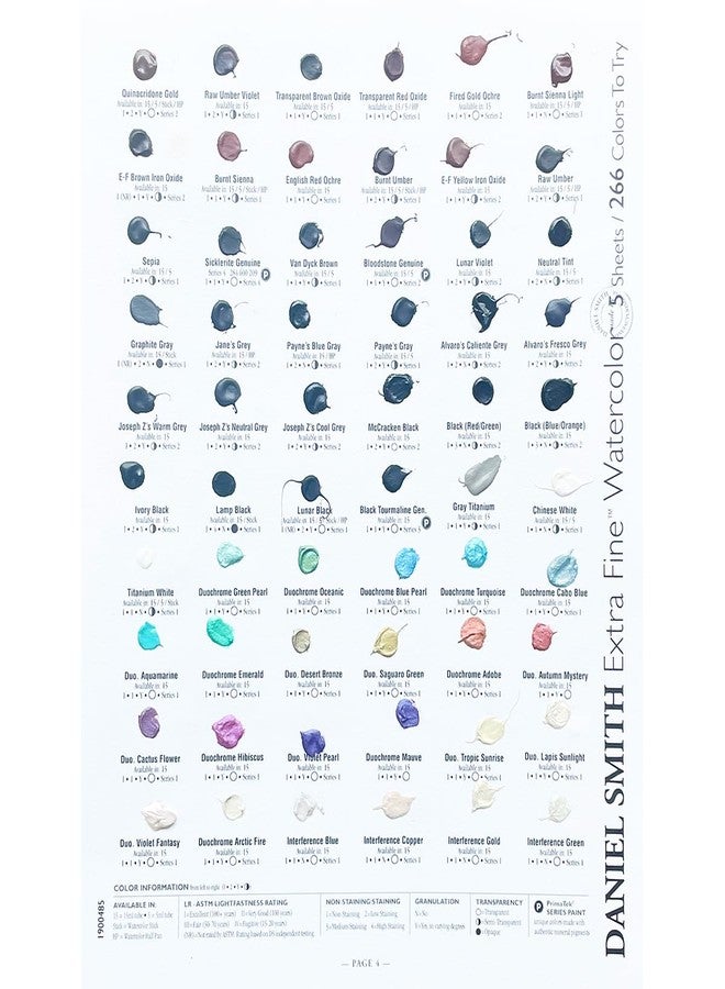 DANIEL SMITH Extra Fine Watercolor - 266 Watercolor and 22 Gouache Dot Card - Image 5