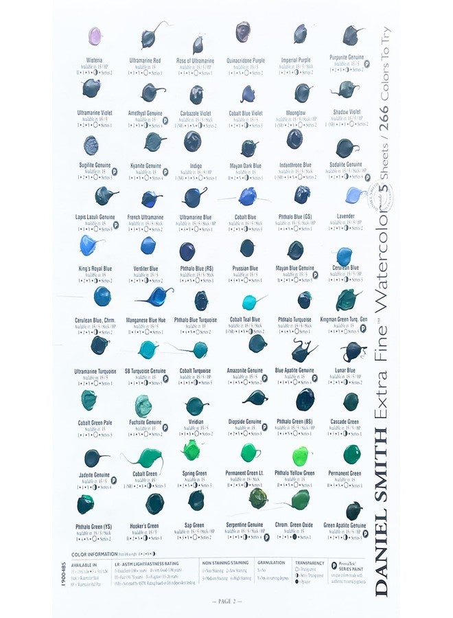 DANIEL SMITH Extra Fine Watercolor - 266 Watercolor and 22 Gouache Dot Card - Image 3