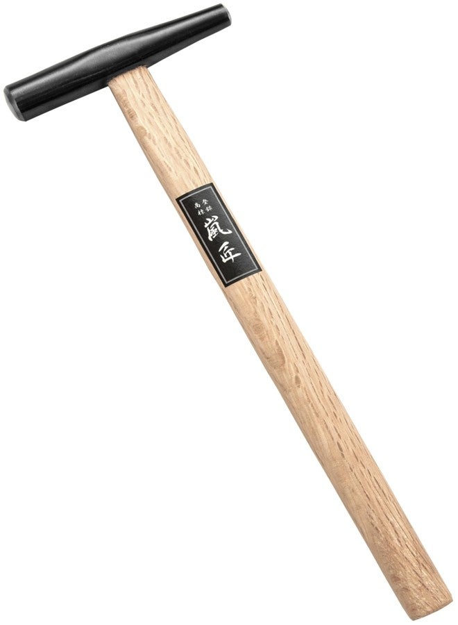 RANSHOU Japanese Forming Hammer 9 oz, Precision Embossing Hammer for Metal Working, Riveting, Crafts, Oak Wood Handle, Made in JAPAN - Image 1