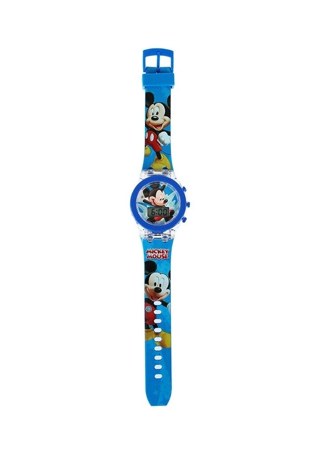 Mickey Kids Digital Watch – Cute LED Glow Wristwatch for Boys & Girls with Flashing & Gradient Light Modes, Comfortable Strap & Fun Cartoon Design - Image 1