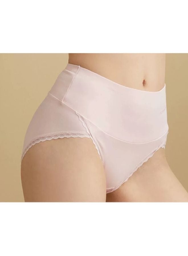 TEN-M JOURNEY Women's High Waist Underpants - 3 Pcs Postpartum High Belly High Waist Panties, High Stretch, Hygiene Soft Underpants - Light Pink, Light Green & Grey (M, L, XL & XXL Sizes)  - Image 1