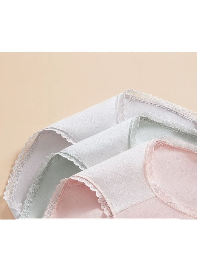 TEN-M JOURNEY Women's High Waist Underpants - 3 Pcs Postpartum High Belly High Waist Panties, High Stretch, Hygiene Soft Underpants - Light Pink, Light Green & Grey (M, L, XL & XXL Sizes)  - Image 2
