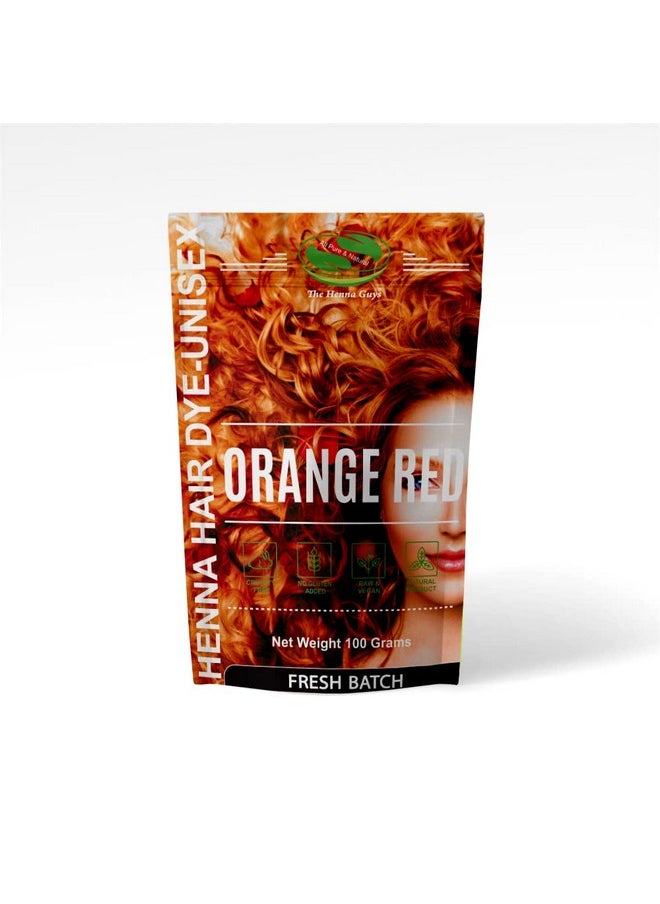 The Henna Guys Henna Hair & Beard Dye 100% Natural & Chemical Free The Henna Guys (1 Pack Red Orange)  - Image 1