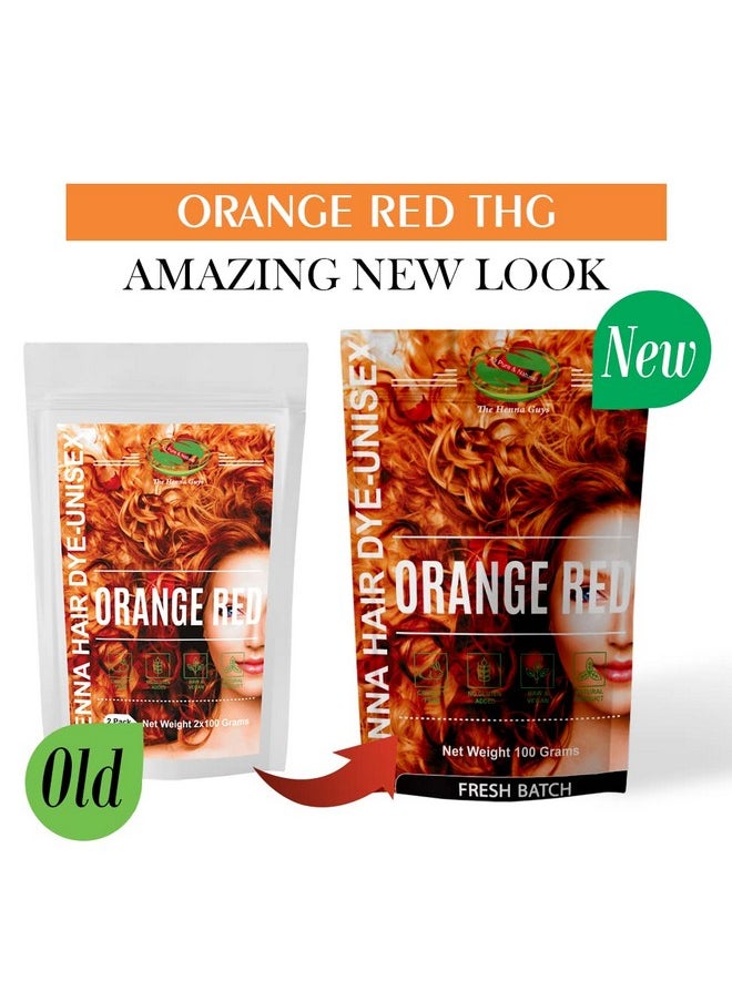 The Henna Guys Henna Hair & Beard Dye 100% Natural & Chemical Free The Henna Guys (1 Pack Red Orange)  - Image 2
