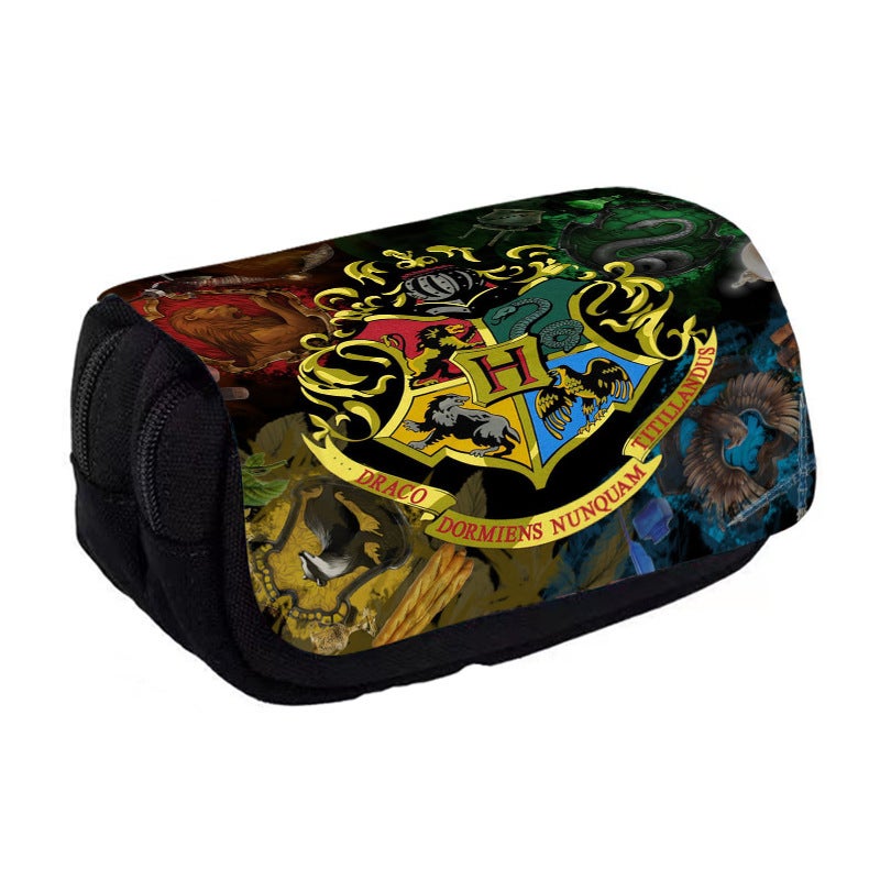 2025 Harry Potter Double-Layer Large-Capacity Flip-Top Pencil Case Printed Kidsren'S Pencil Case Diy - Image 5